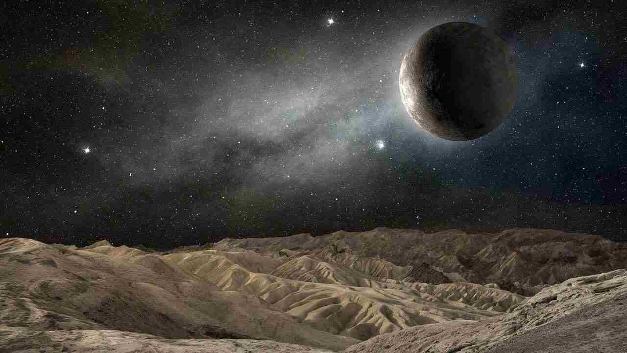 Black hole with glowing accretion disk