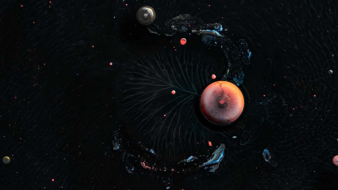 Colorful nebula clouds in deep space
